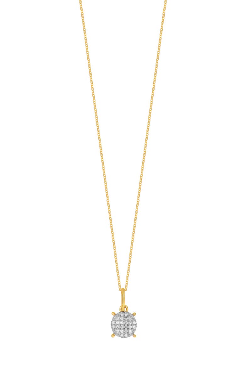 Carrière Jewelry Diamond Disc Pendant Necklace - 0.07ct., Main, color, 14K Yellow Gold
