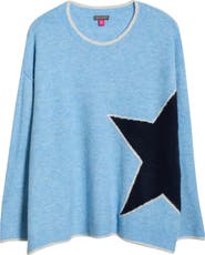 Vince Camuto Star Detail Crewneck Sweater