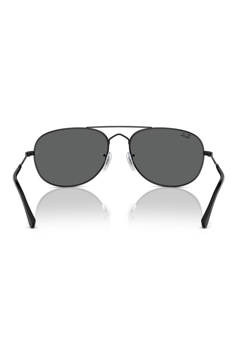 Bain Bridge 60mm Pillow Aviator Sunglasses, Alternate, color, BLACK