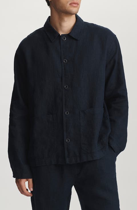 Relaxed Fit Linen Button-Up Shirt