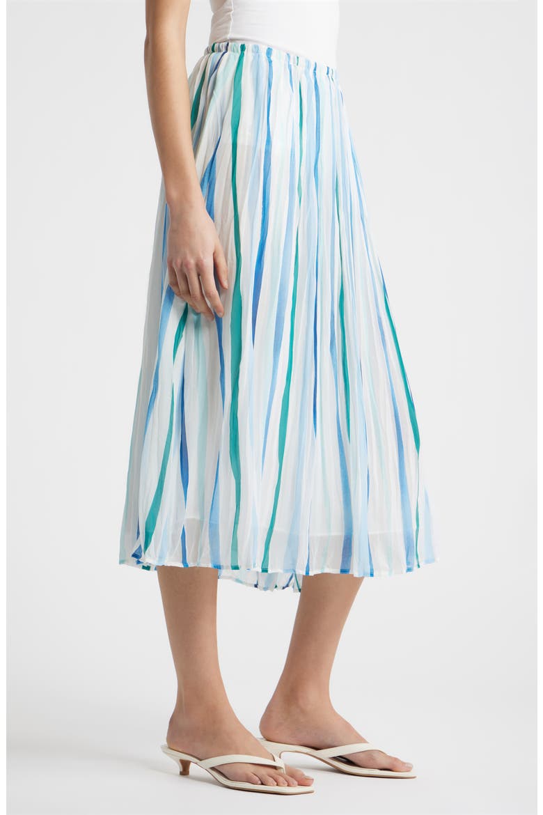 Pleated Midi Skirt, Alternate, color, SEA GLASS BRUSH STROKE