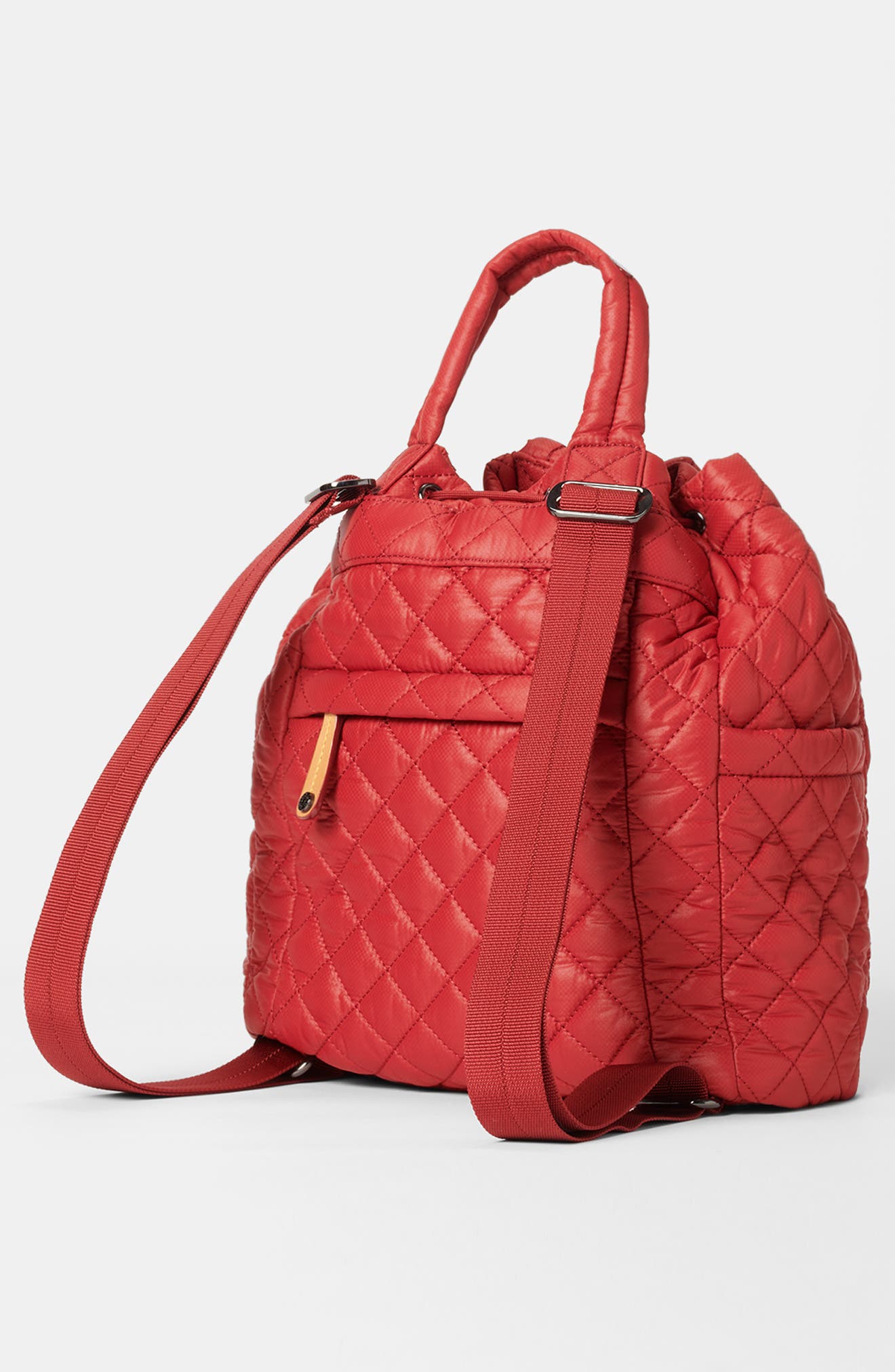 Small Metro Water Resistant Convertible Backpack, Alternate, color, RED DAHLIA