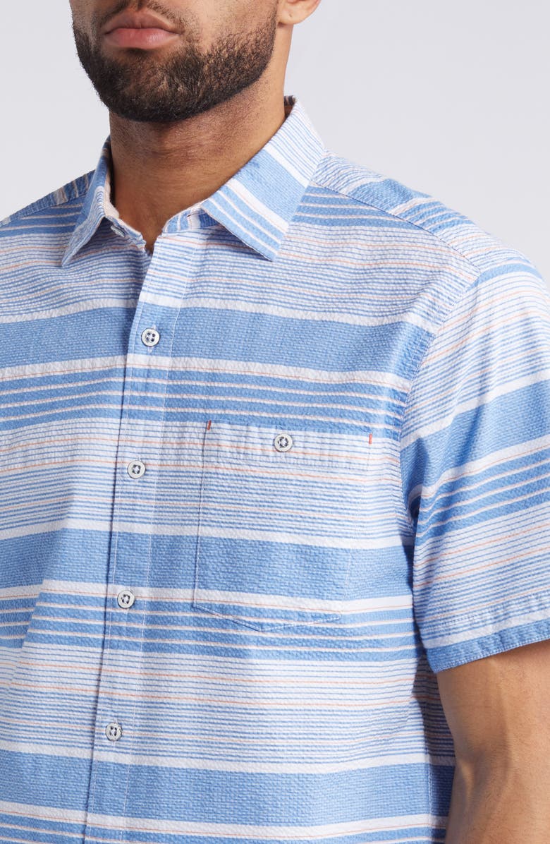 Tommy Bahama Nova Wave Jet Stream Stripe Short Sleeve Button-Up Shirt, Alternate, color,