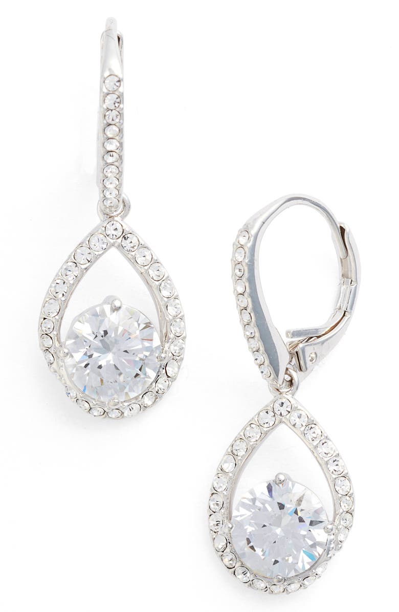 Nadri Cubic Zirconia Pear Drop Earrings, Main, color, 