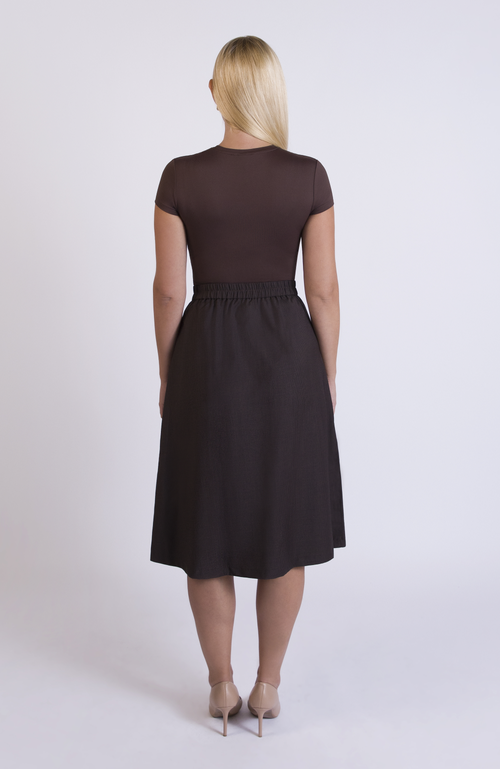 Aam The Label The Wool Midi Skirt In Black