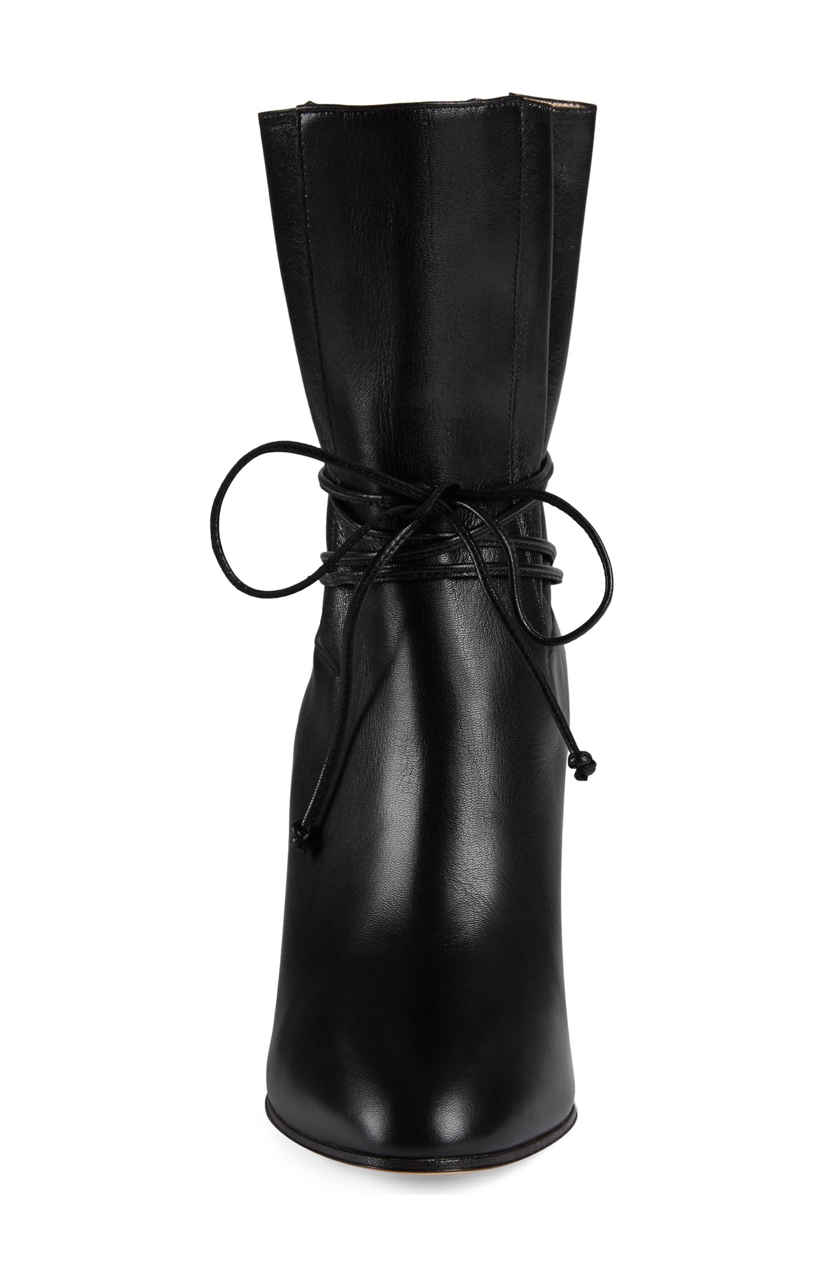 Gucci Indya Pleated Bow Tie Bootie, Alternate, color, 