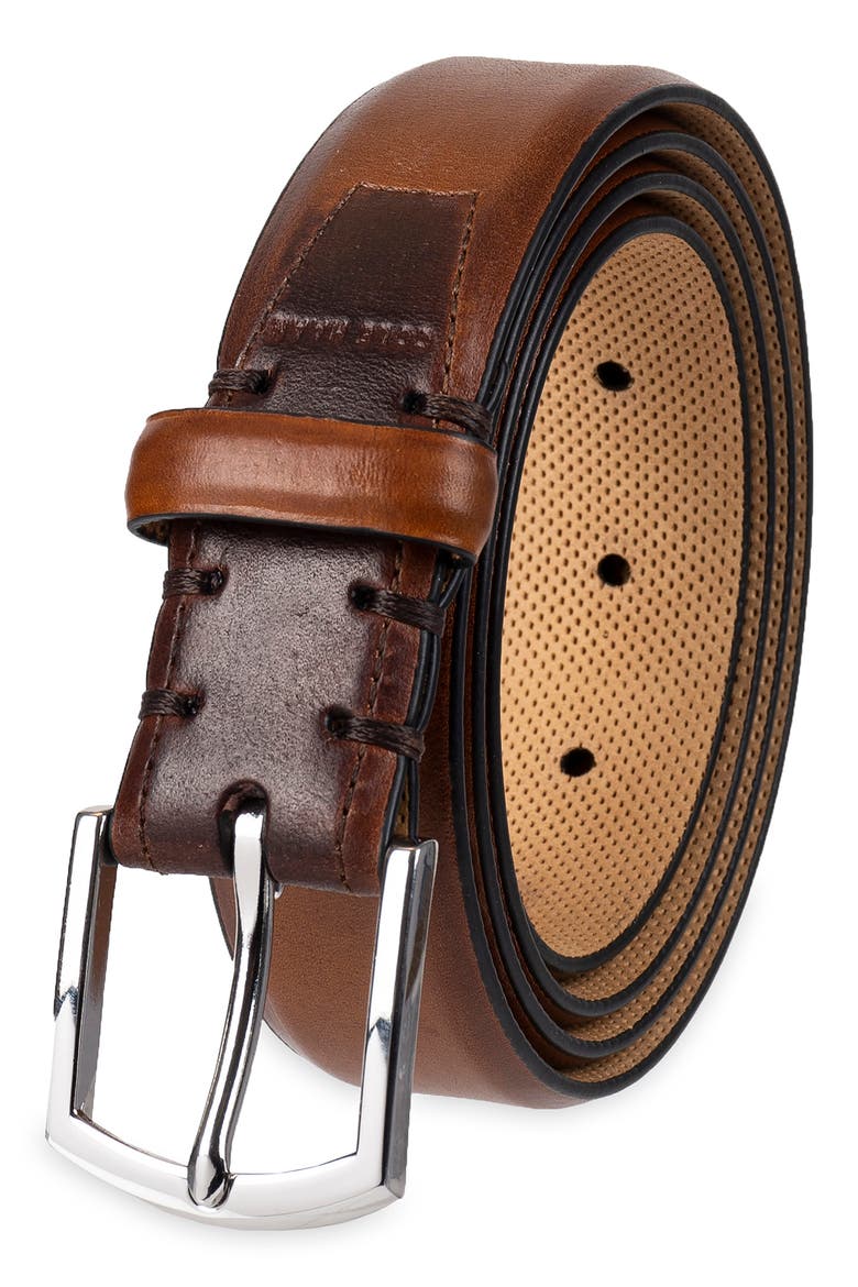 Lewis Burnished Leather Belt, Alternate, color, BRITISH TAN