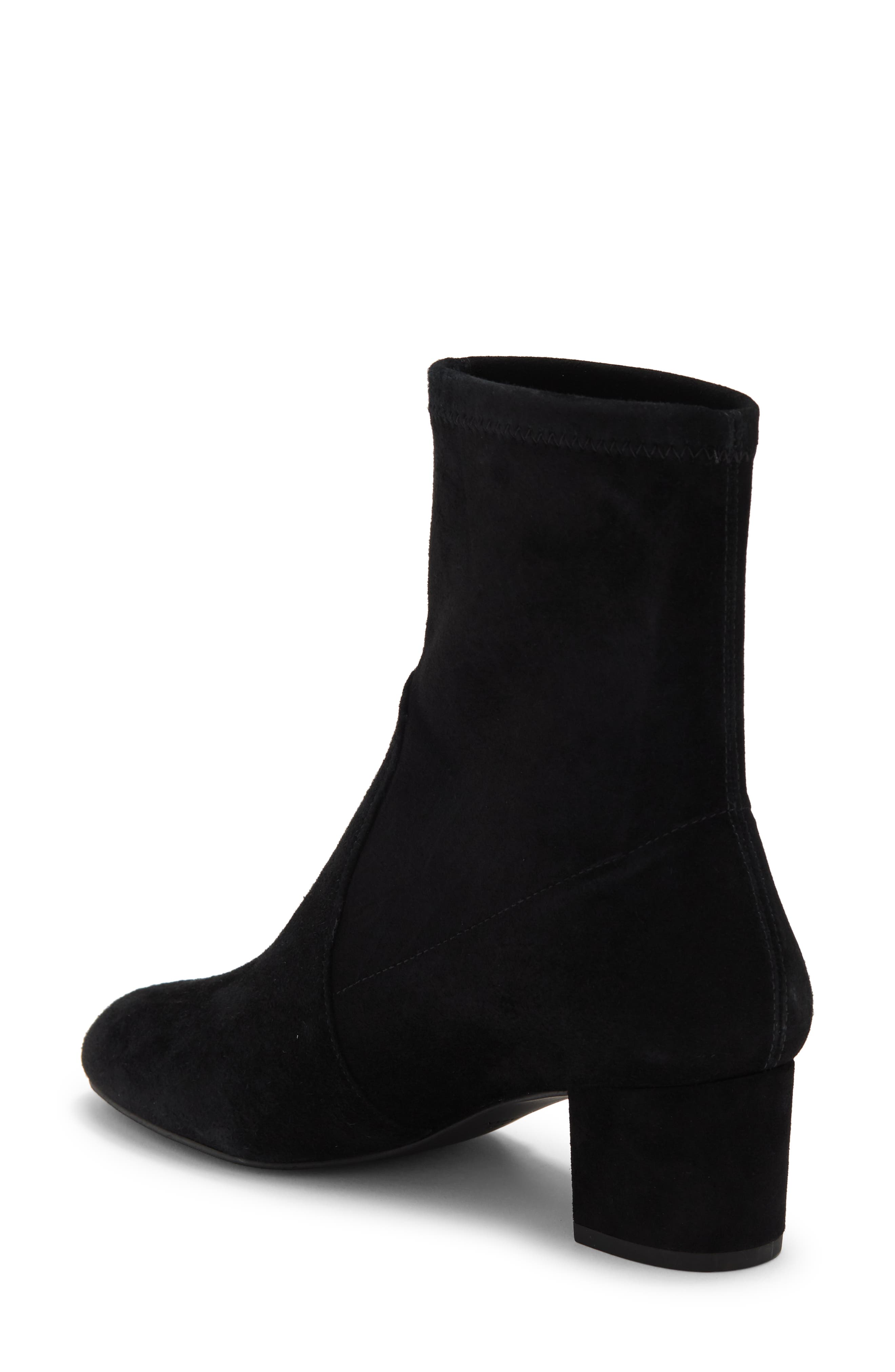 Stuart Weitzman Sofia Stretch Bootie, Alternate, color, Black Suede