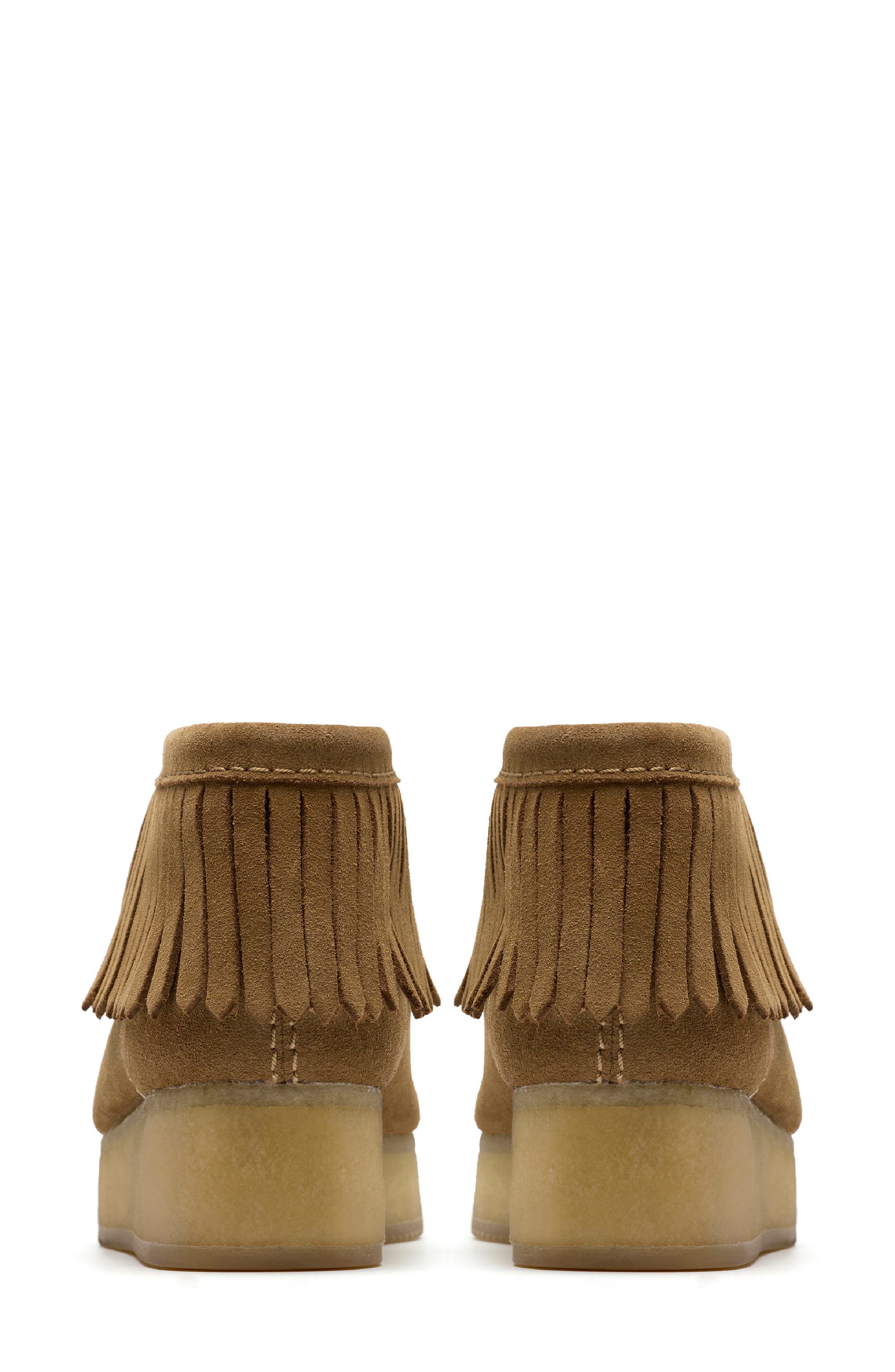 Clarks<sup>®</sup> Originals Fringe Wallabee Chukka, Alternate, color, Light Tan Suede