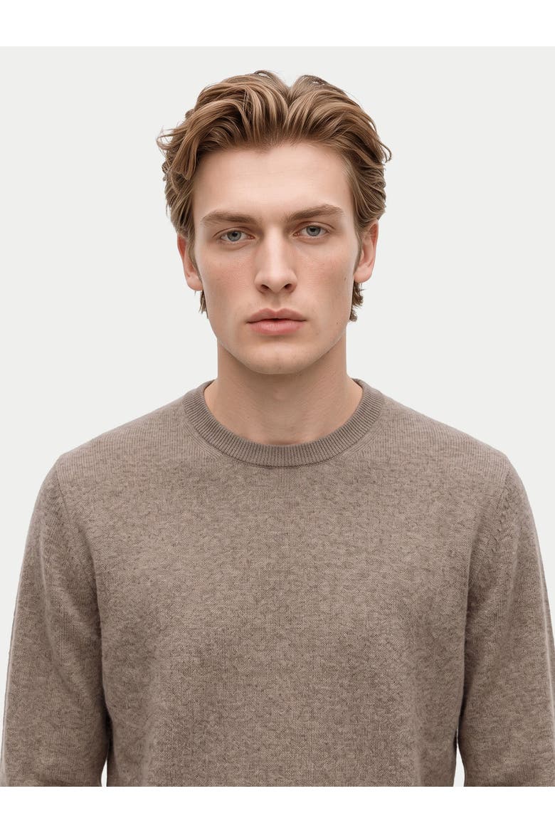 Cashmere Fine Crewneck Sweater, Alternate, color, taupe