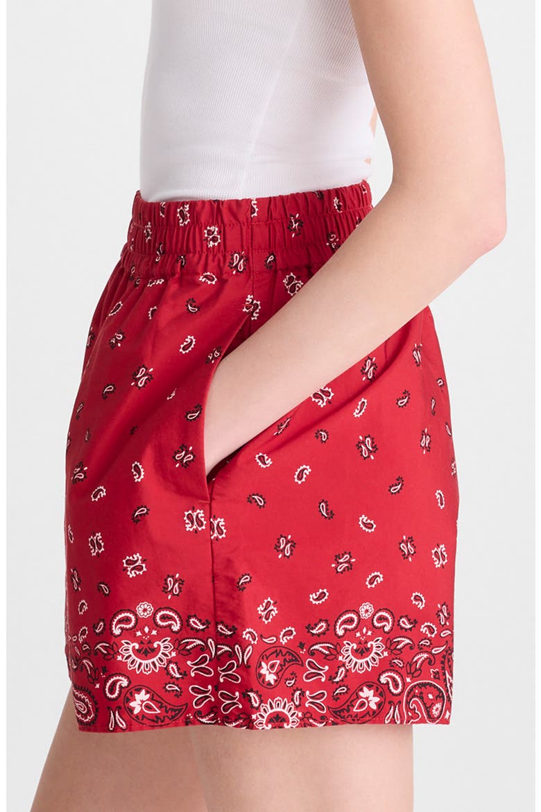 Pull-On Poplin Shorts, Alternate, color, CHILI PEPPER
