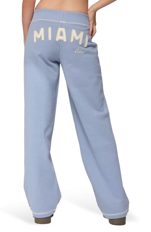 Edikted Miami Babe Cotton Sweatpants In Blue