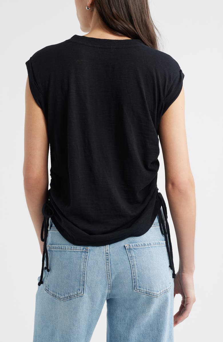 Caslon<sup>®</sup> Ruched Tank, Alternate, color, Black