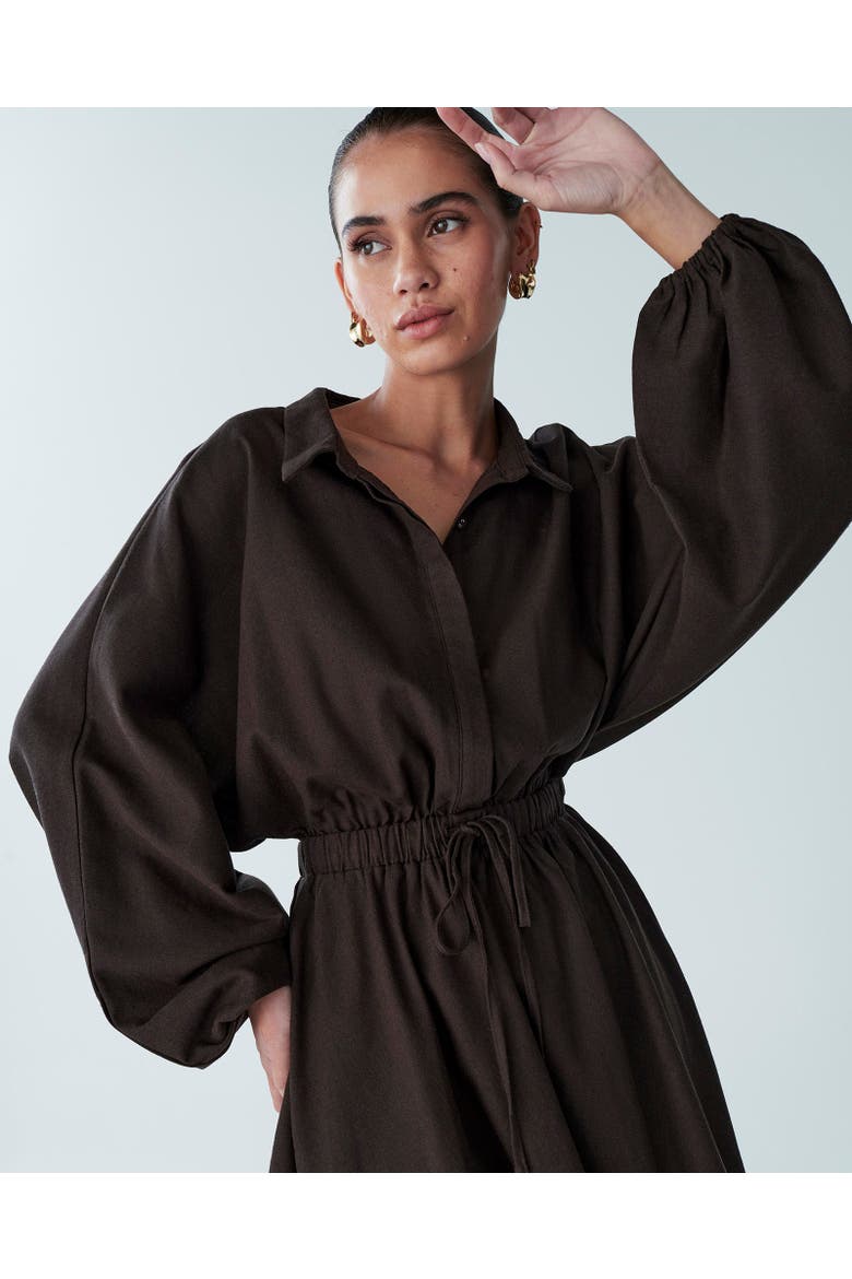 Shauna Mini Dress, Alternate, color, Chocolate