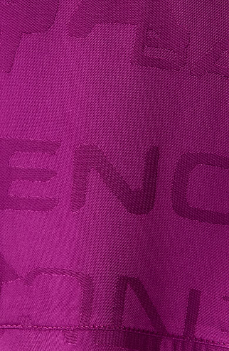 Balenciaga Logo Jacquard Button-Down Cocoon Shirt, Alternate, color, 