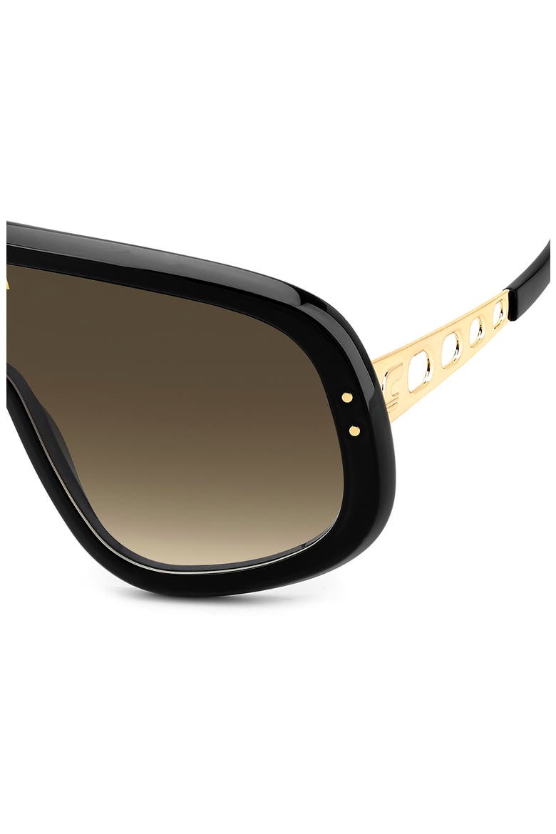 99mm FLAGLAB 17 99mm Shield Sunglasses, Alternate, color, BLACK GOLD/ BROWN GREEN