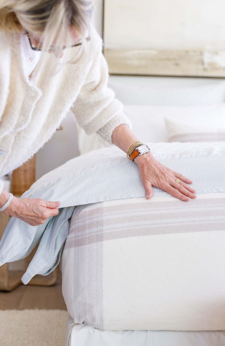 Pom Pom at Home Geneva Bed Blanket, Alternate, color, Ivory/ Taupe