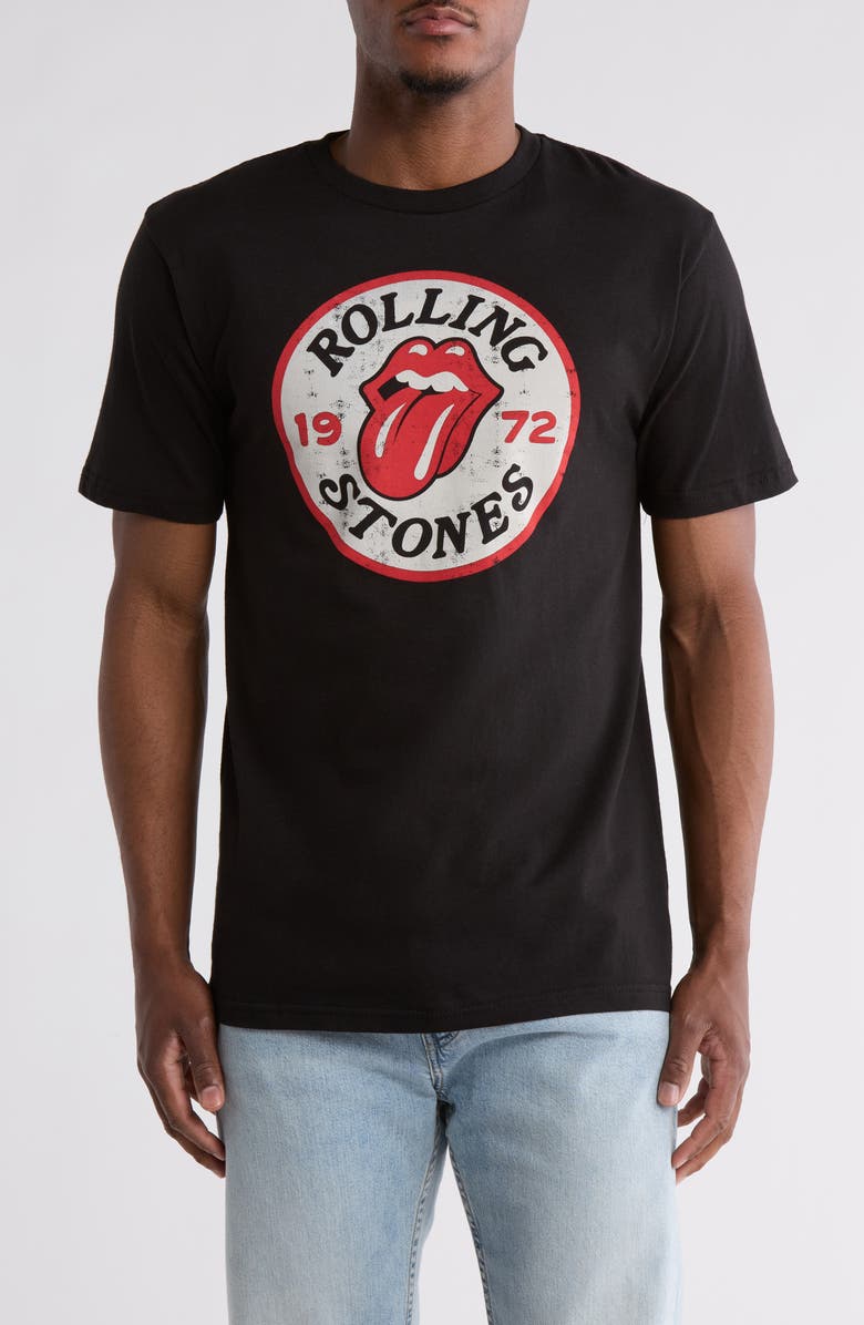 American Needle Rolling Stones Cotton Graphic T-Shirt, Main, color, Black