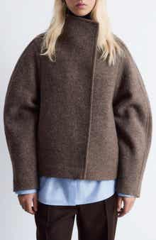 & Other Stories Asymmetric Oversize Wool Jacket