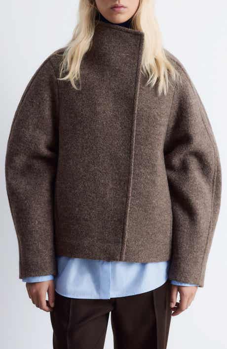 & Other Stories Asymmetric Oversize Wool Jacket