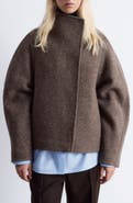 & Other Stories Asymmetric Oversize Wool Jacket