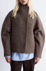 & Other Stories Asymmetric Oversize Wool Jacket