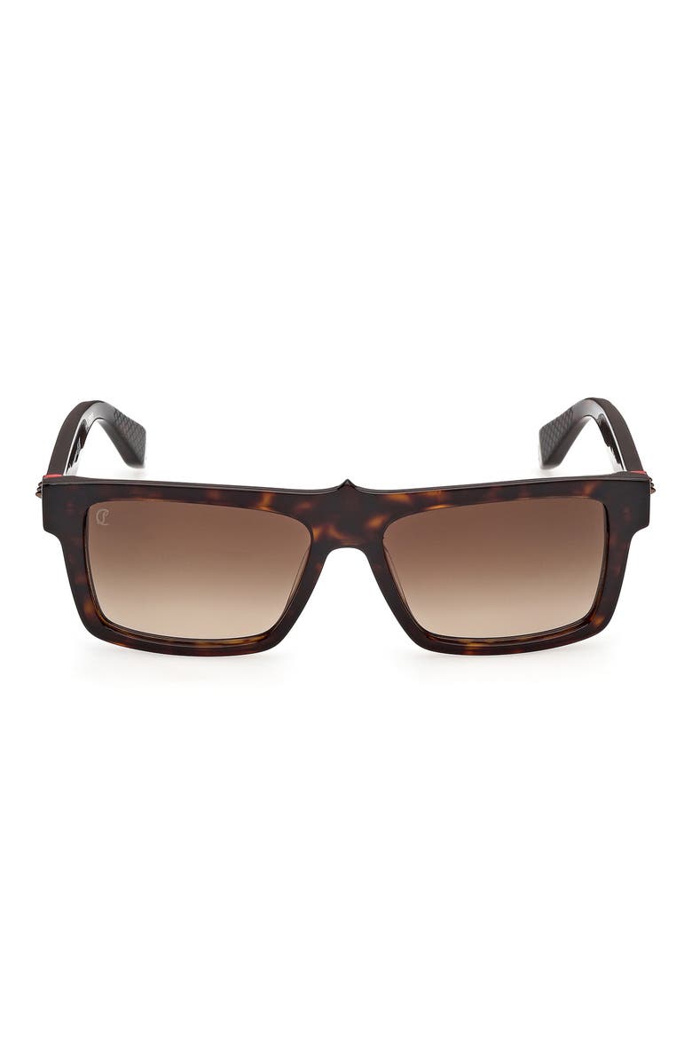 57mm Square Sunglasses, Main, color, CLASSIC HAVANA / BRONZE