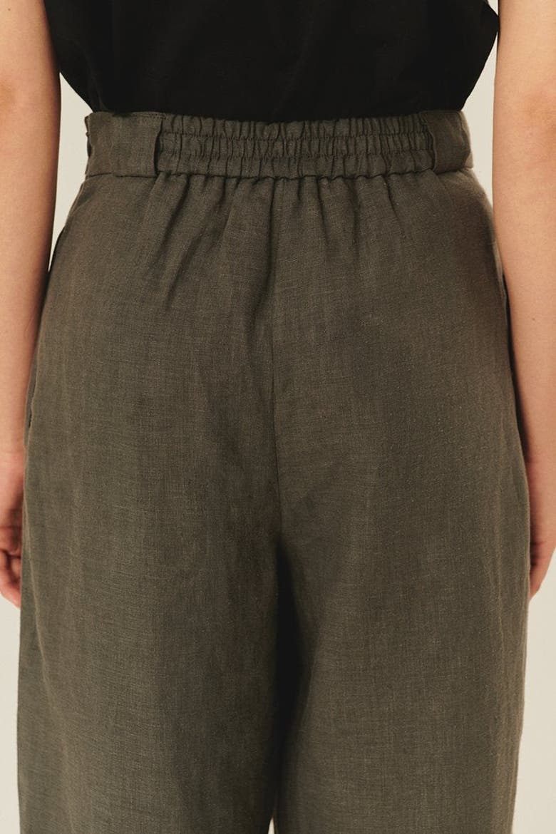 Royalty Pure Linen Palazzo Pants, Alternate, color, GREY