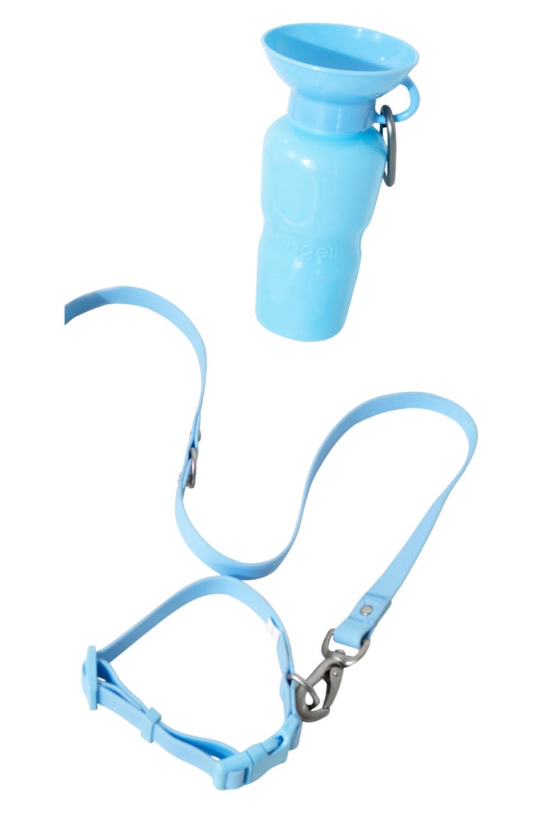 Dog Leash & 15 oz. Water Bottle Set, Main, color, SKY BLUE