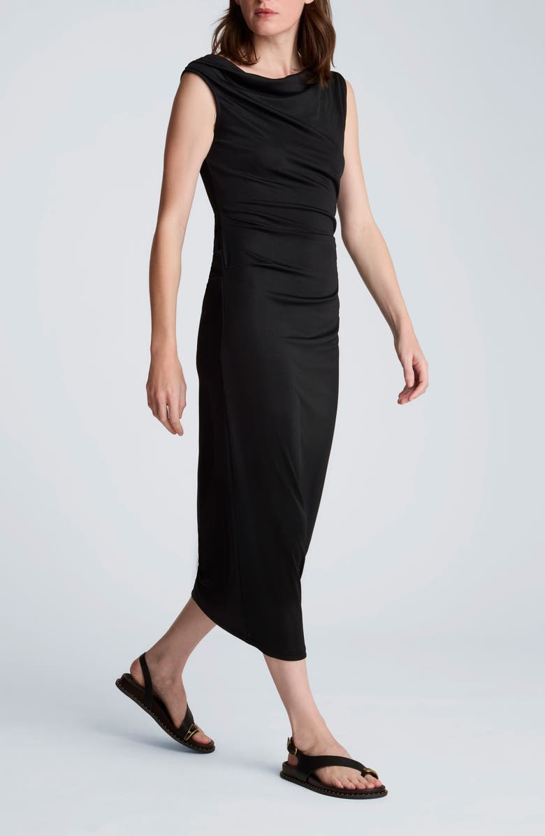 Kenneth Cole Ruched One-Shuolder Maxi Dress, Alternate, color, 