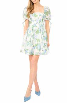 Box Pleat Puff Sleeve Dress
