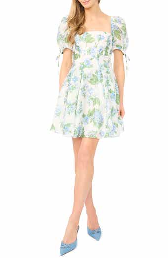 Box Pleat Puff Sleeve Dress