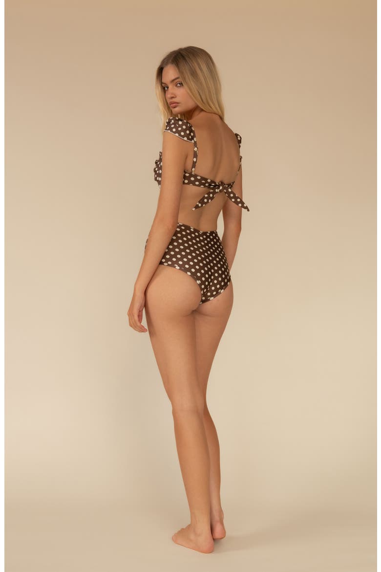 Vivian Cabana Polka Dot Knotted Bikini Top, Alternate, color, VIVIAN
