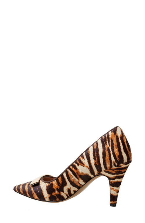 Linea Paolo Prisa Genuine Calf Hair Pointed Toe Pump In Animal Print