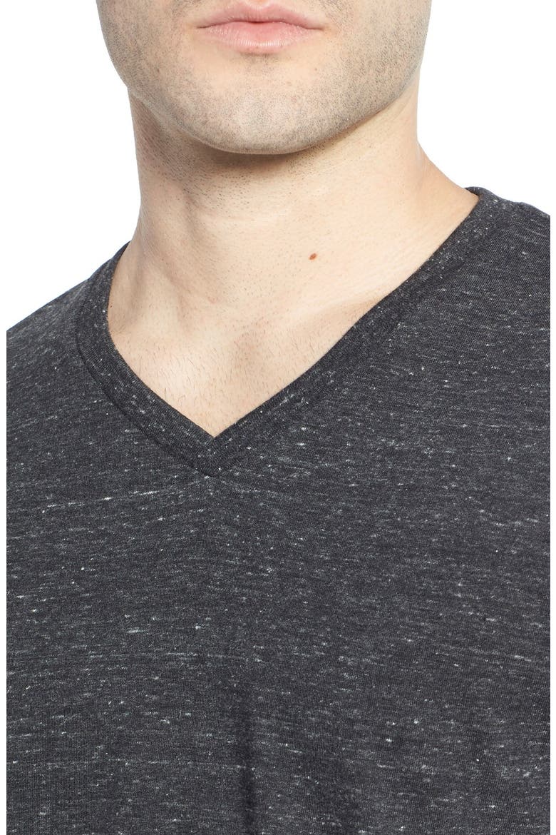 Slim Fit V-Neck T-Shirt, Alternate, color, DARK CHARCOAL HEATHER GREY