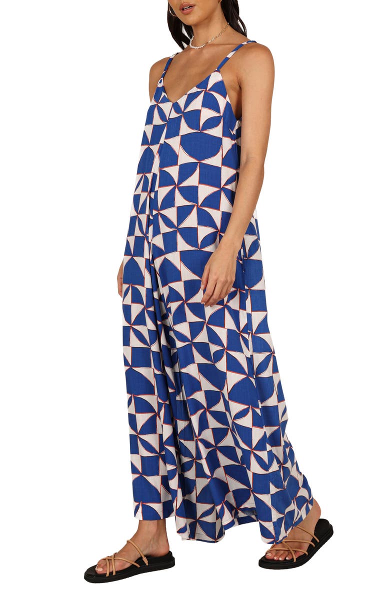 Petal & Pup Kiki Abstract Print Wide Leg Jumpsuit, Alternate, color,
