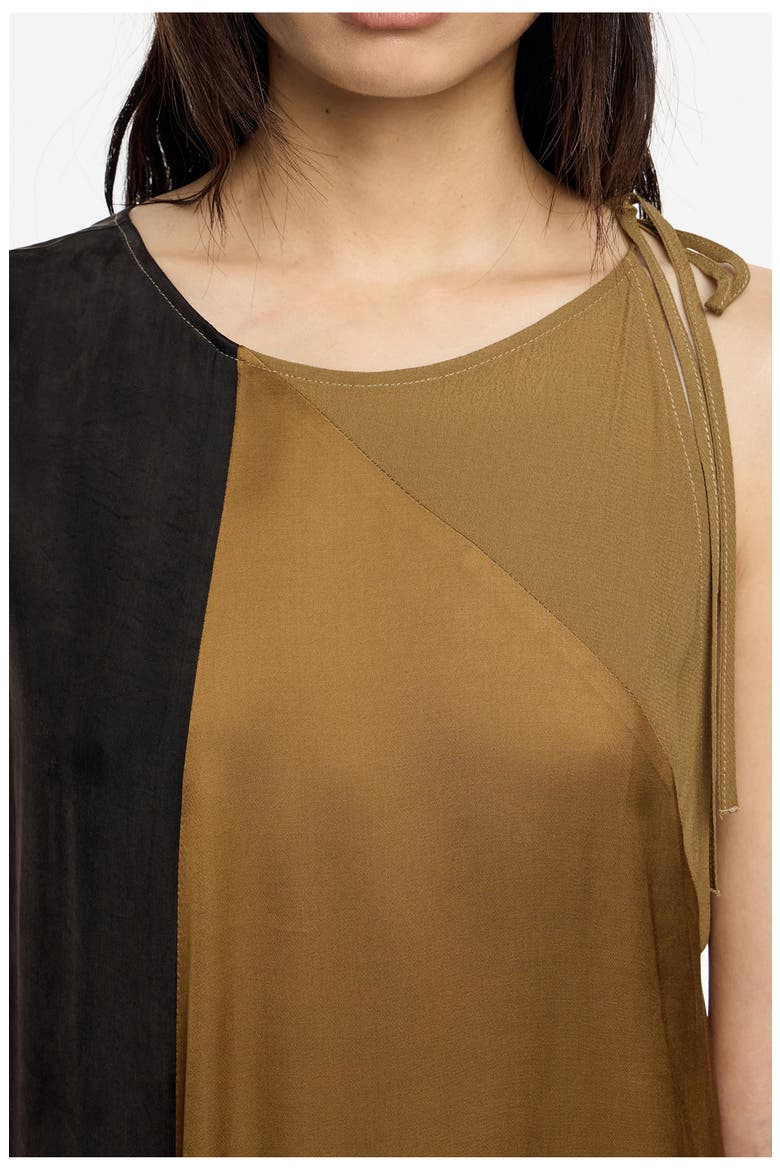 Patchwork Dress, Alternate, color, CAMEL
