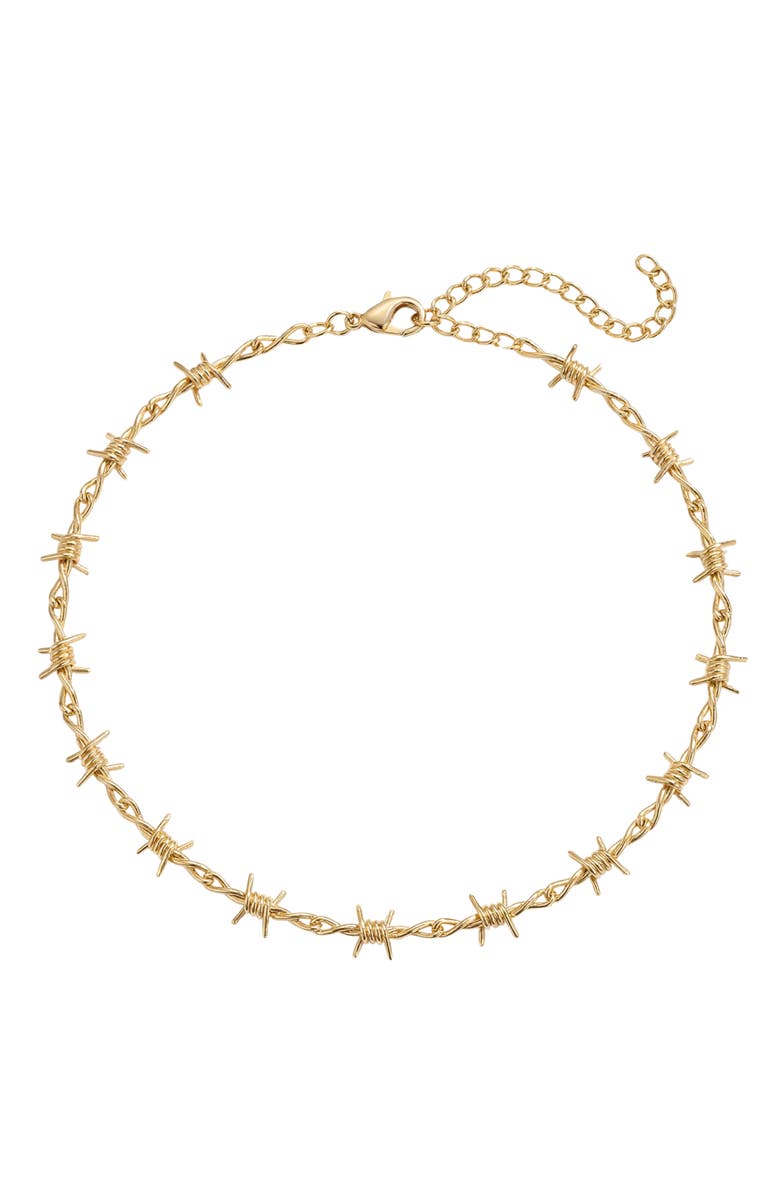 The M Jewelers Danielle Barb Wire Choker Necklace, Alternate, color, Gold
