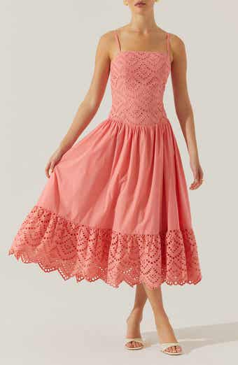 Nathalia Eyelet Embroidered Cotton Midi Dress