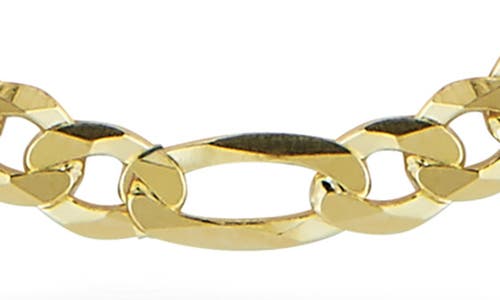 Glaze Jewelry Sterling Silver Figaro Chain Necklace In Gold