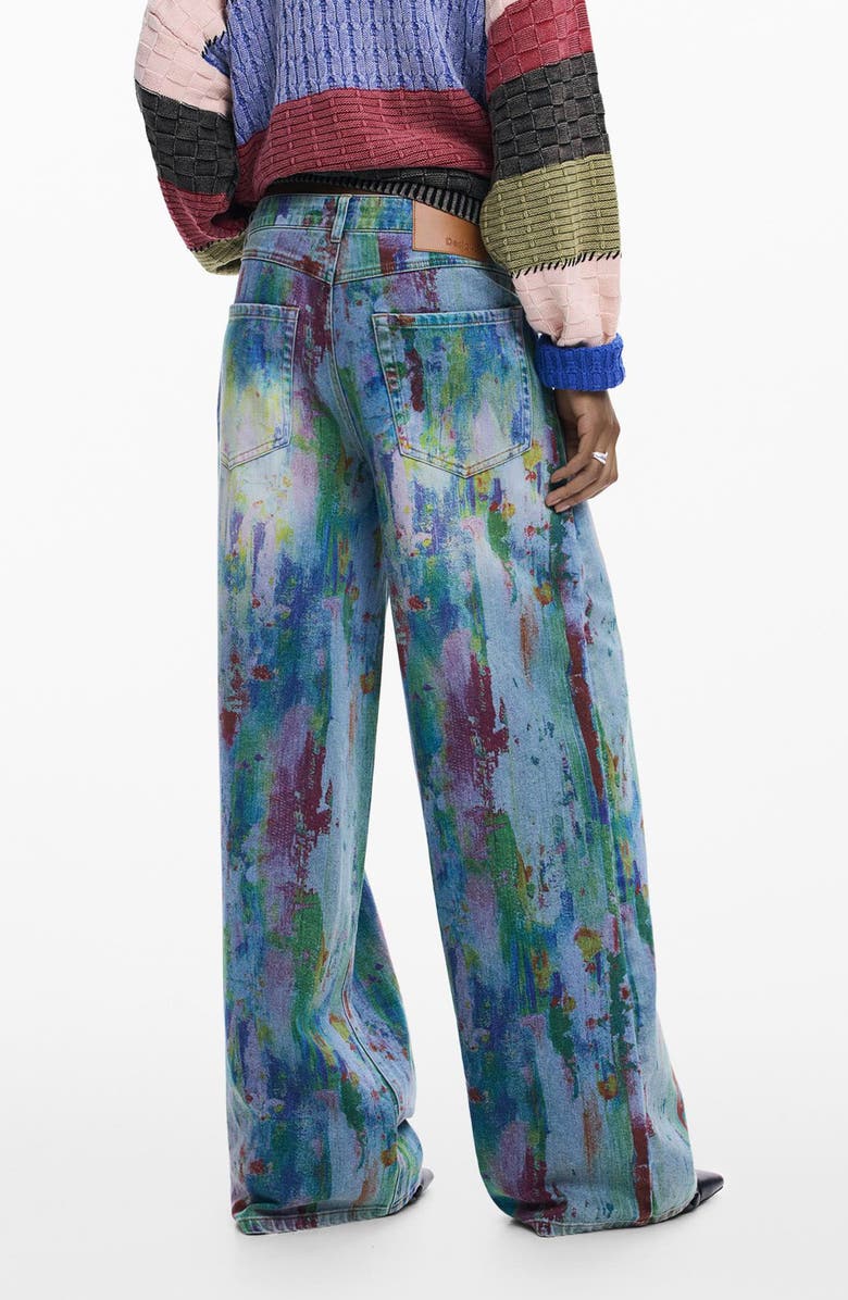 Desigual Wide Leg Jeans, Alternate, color, 