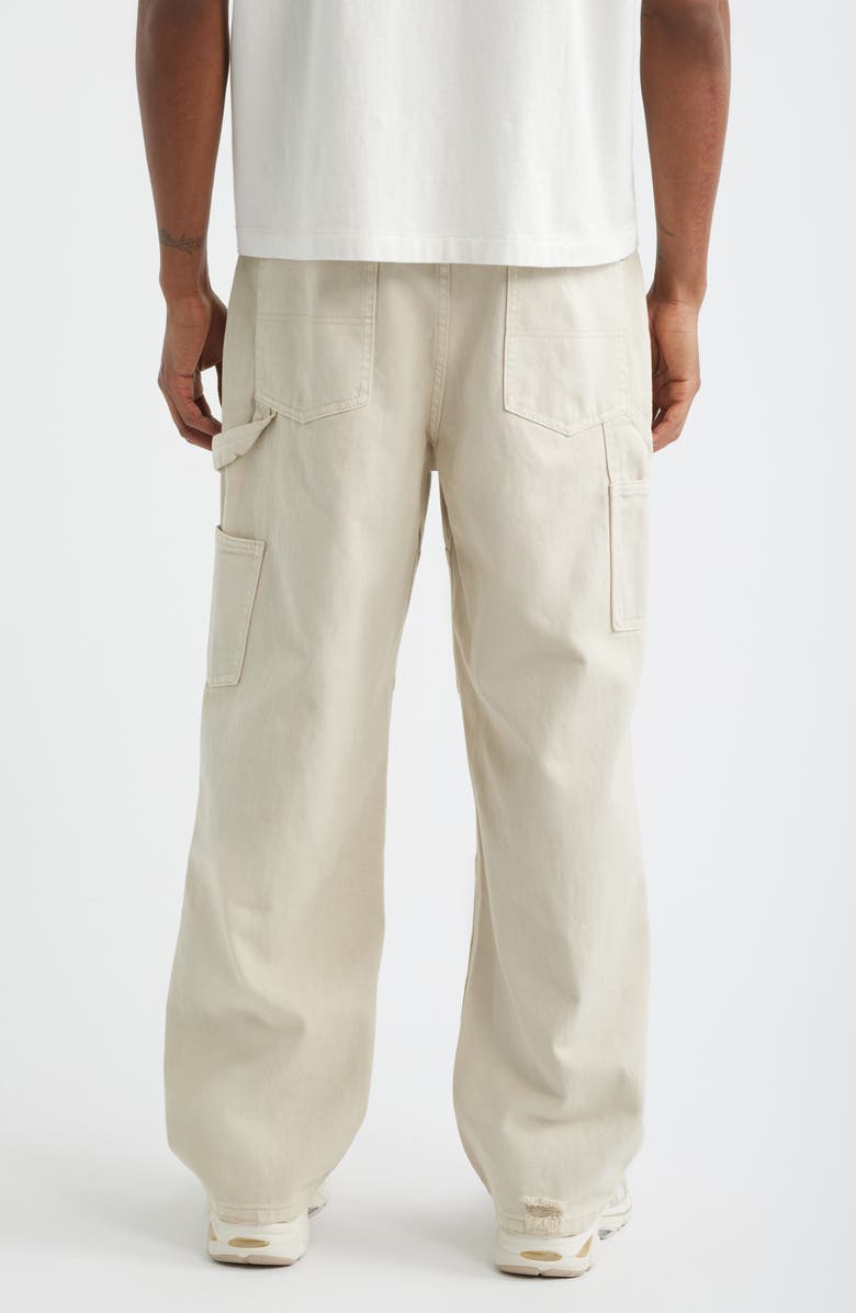 CRIMINAL DAMAGE Franklin Distressed Carpenter Jeans, Alternate, color, Ecru