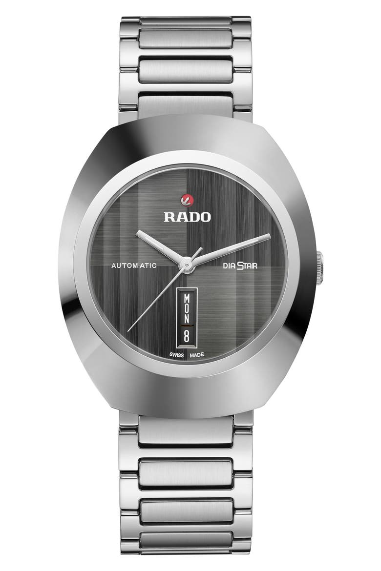 DiaStar Original Automatic Bracelet Watch, 38mm, Main, color, GREY/ SILVER