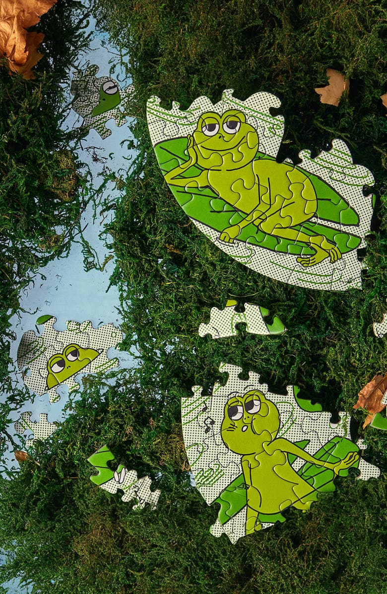 Le Puzz Peace Frogs 81 Piece Mini Puzzle, Alternate, color, NO COLOR