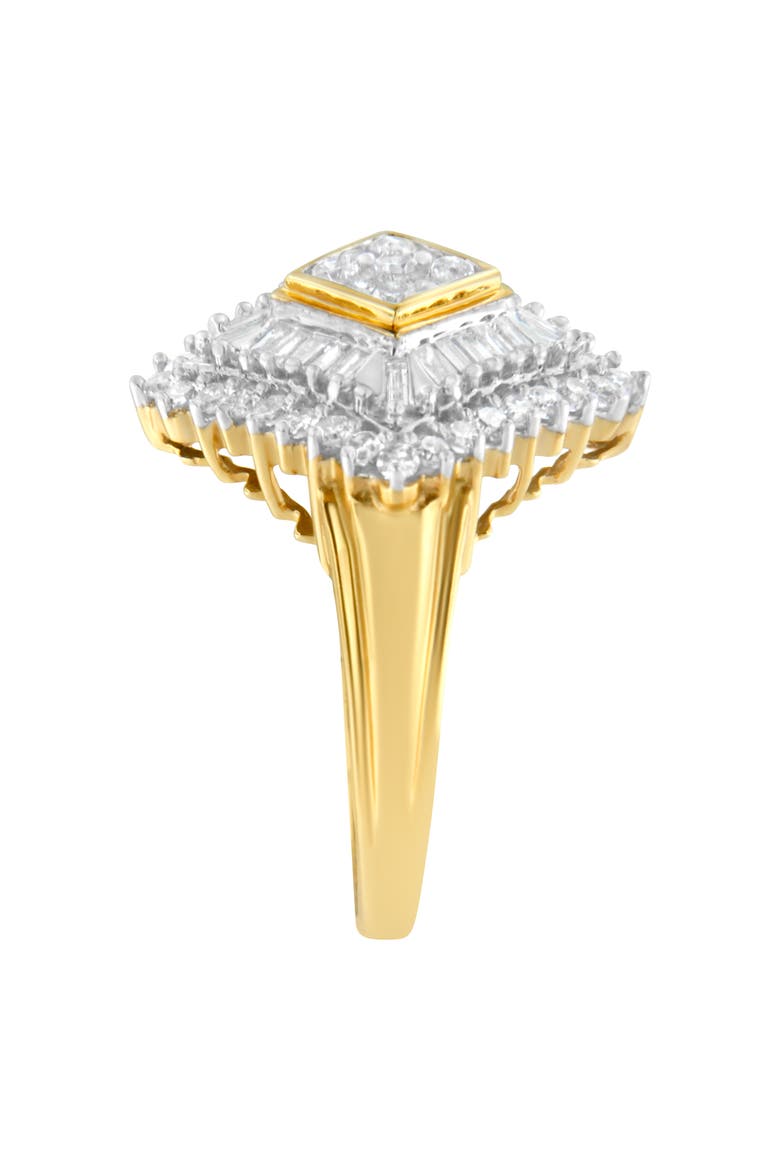 10K Yellow Gold 1.0 Cttw Diamond Ballerina Ring, Alternate, color, Yellow Gold