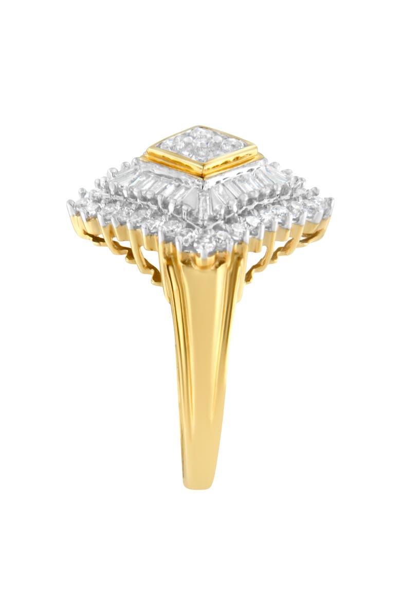 Haus of Brilliance 10K Yellow Gold 1.0 Cttw Diamond Ballerina Ring, Alternate, color, Yellow Gold