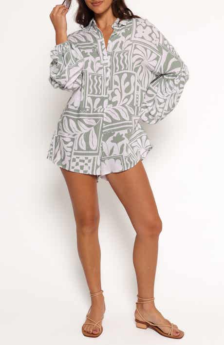 Petal & Pup Tansy Abstract Print Long Sleeve Romper