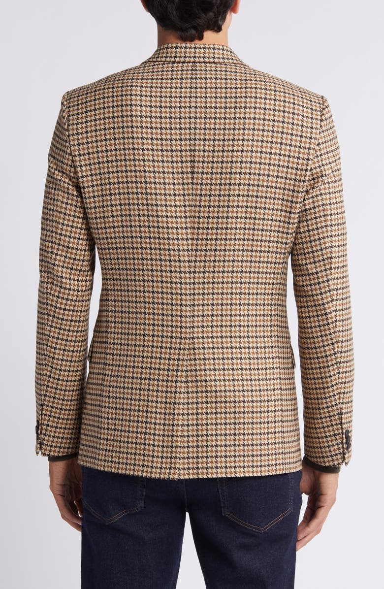 HUGO Arti Extra Slim Fit Houndstooth Stretch Sport Coat, Alternate, color, Dark Brn
