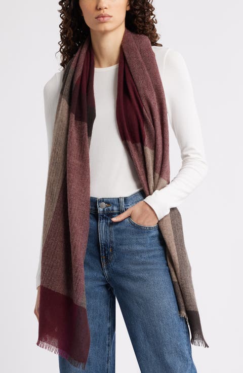 Textured Lightweight Cashmere Scarf