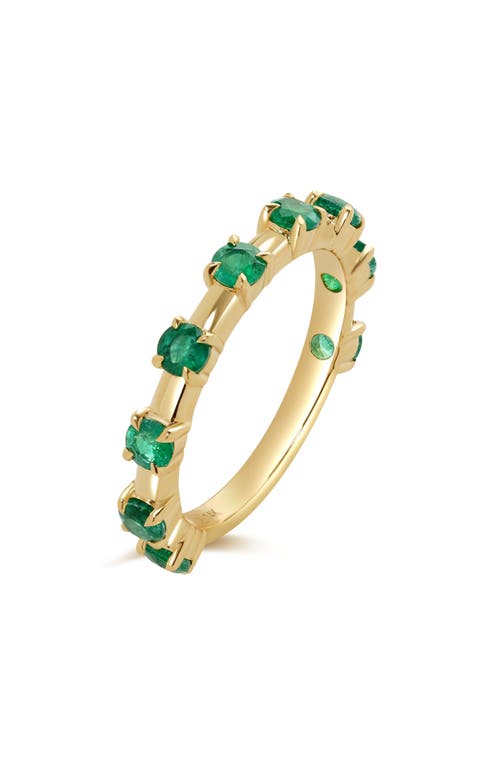 Valani Atelier Floating Emerald Band Ring In 14k Yellow Gold